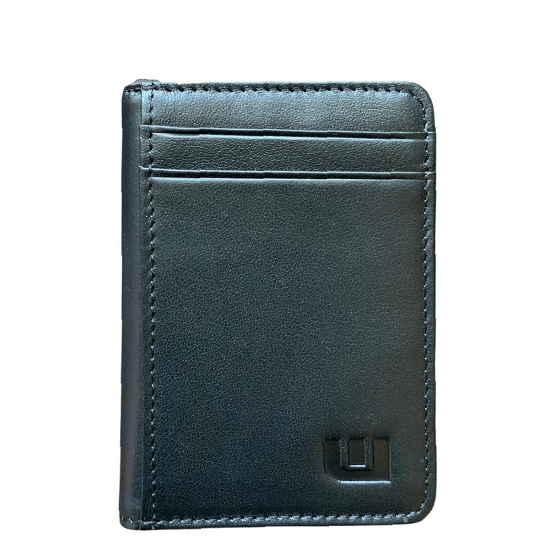 2 ID Front Pocket Leather Wallet - S2-E Front Pocket Wallet WALLETERAS Top Grain Black 