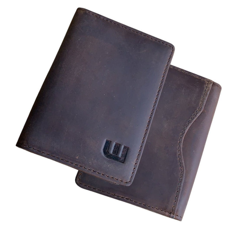 WALLETERAS Bifold Front Pocket Wallet With RFID Blocking - Americano Front Pocket Wallet WALLETERAS Coffee 3 - Inside ID 