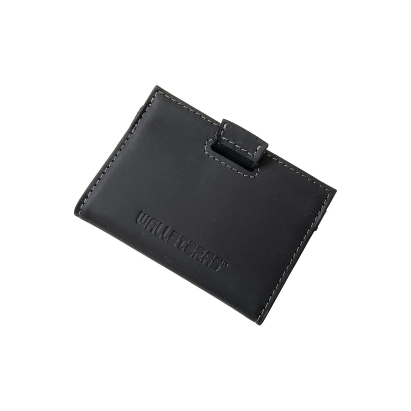 Minimalist Card holder with RFID protection - POKET-R2 Credit Card Holder WALLETERAS R2-Horizontal Black 