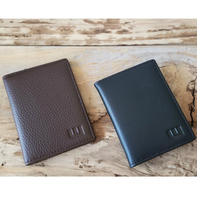black and dark brown small wallets
