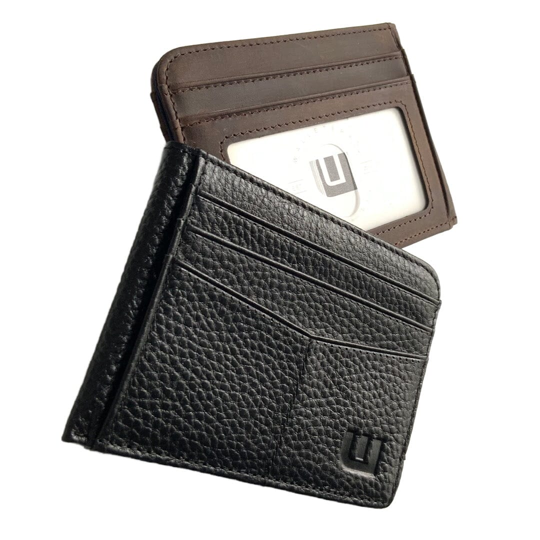 RFID Front Pocket Wallet with ID Window - Espresso Cash Credit Card Holder WALLETERAS 