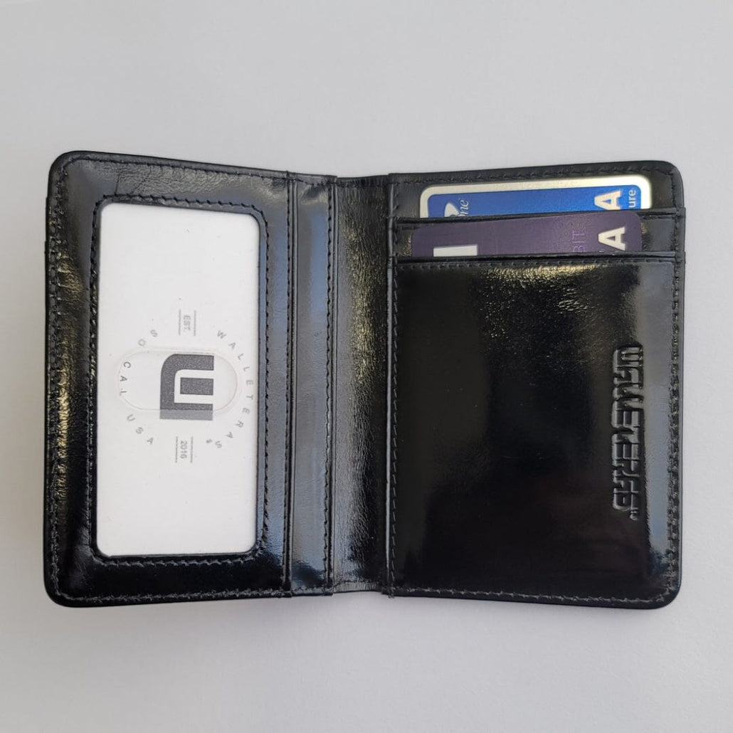WALLETERAS - 2 ID Slim Leather Wallet with RFID Blocking - S 2ID