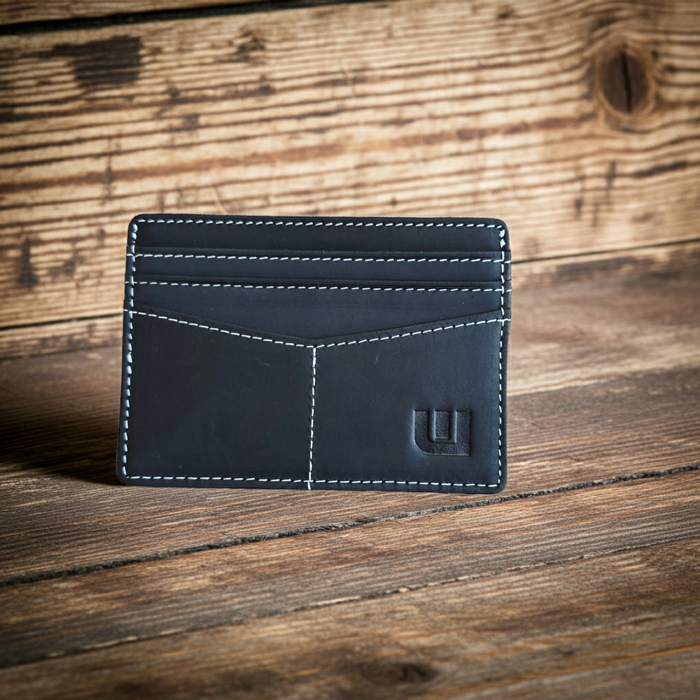 Slim ID Window Card Holder | Crazy Horse Leather & RFID WALLETERAS®