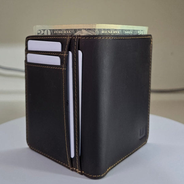 HT1-B - RFID Leather Wallet -Back View 