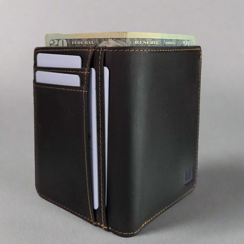 WALLETERAS Dual ID Bifold Leather Wallet - HT1-B