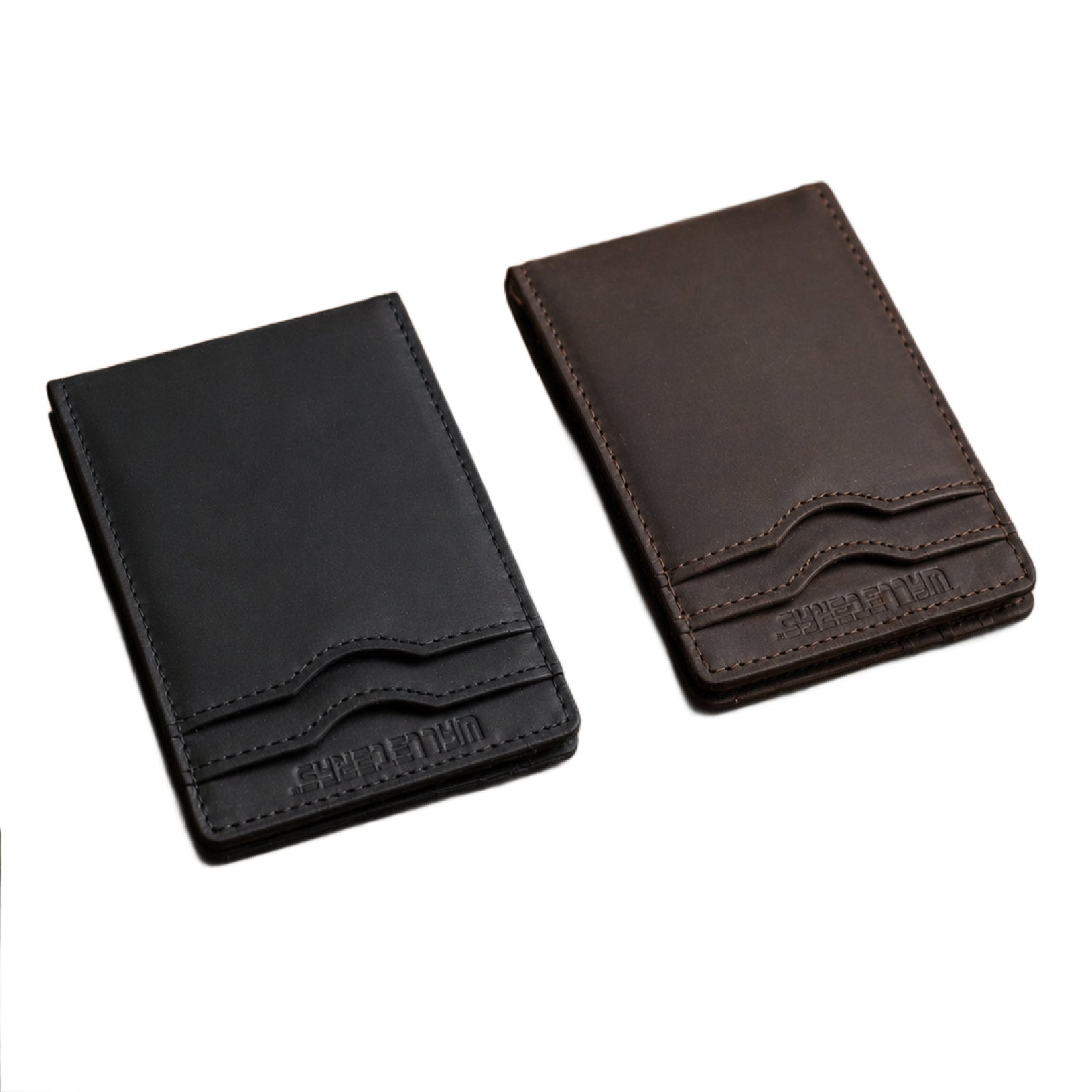 RFID Bifold Wallet With Money Clip in Crazy Horse Leather