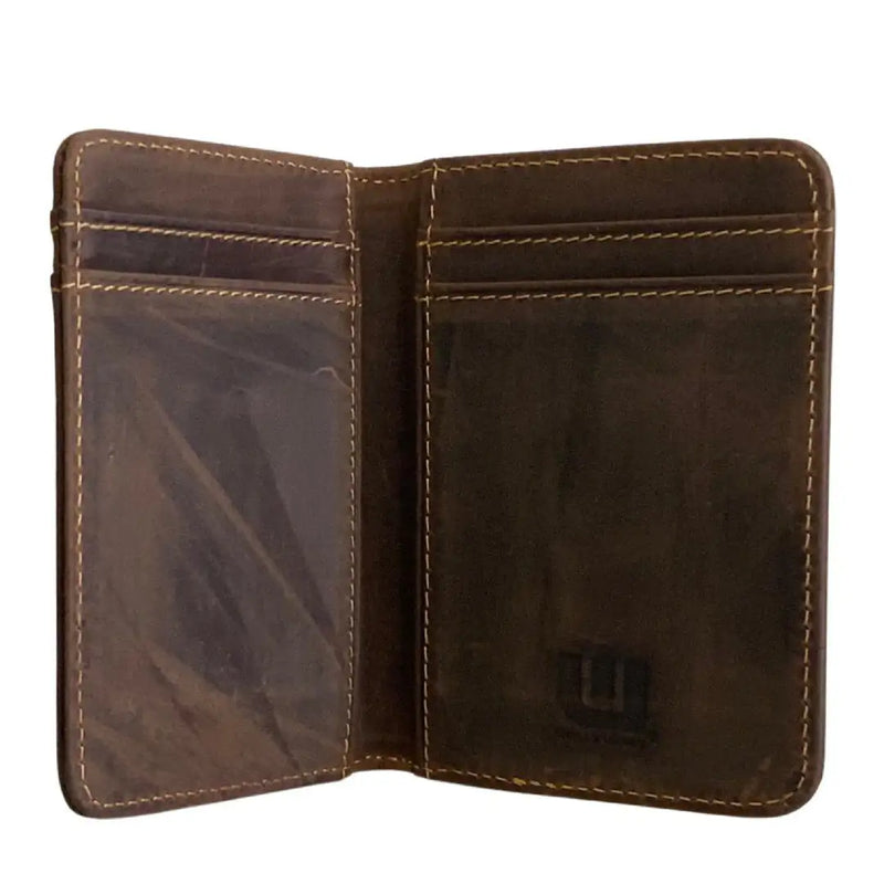Small Leather Wallet with RFID - Heritage S Dark Brown | WALLETERAS