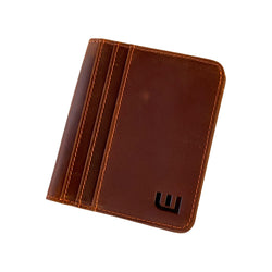 Two ID Bifold Leather Wallet - Heritage TX Bi-Fold wallet WALLETERAS Red Brown 