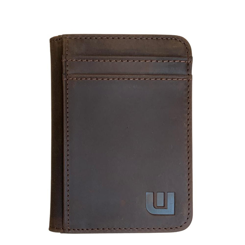 Leather Mens Slim Cards Holder Front Pocket Wallets Card Wallet for Men Coffee