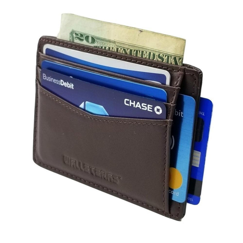 RFID Front Pocket Wallet and Card Holder - Otto RFID Credit Card Holder WALLETERAS Burnt Sienna 