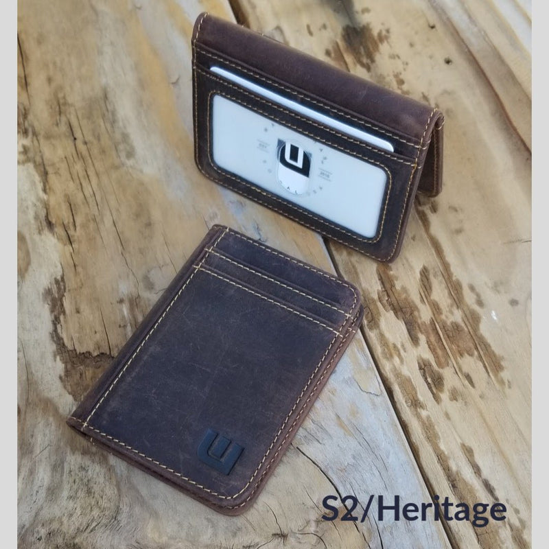 2 ID Front Pocket Leather Wallet - S2 Front Pocket Wallet WALLETERAS 