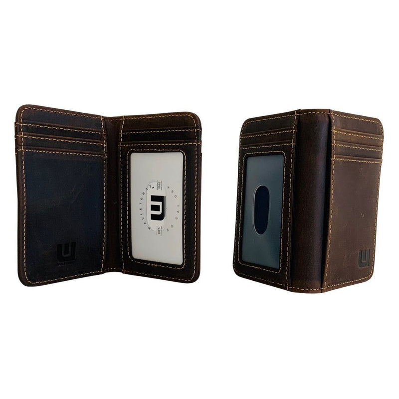2 ID Front Pocket Leather Wallet - Heritage T2 Front Pocket Wallet WALLETERAS Coffee RFID 
