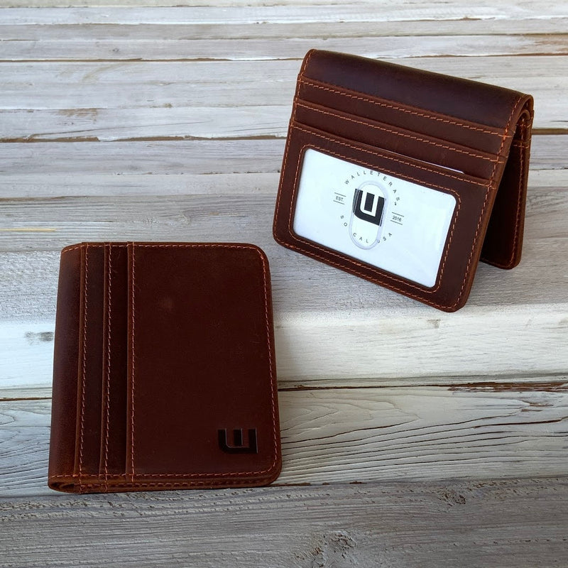 Two ID Bifold Leather Wallet - Heritage TX Bi-Fold wallet WALLETERAS 