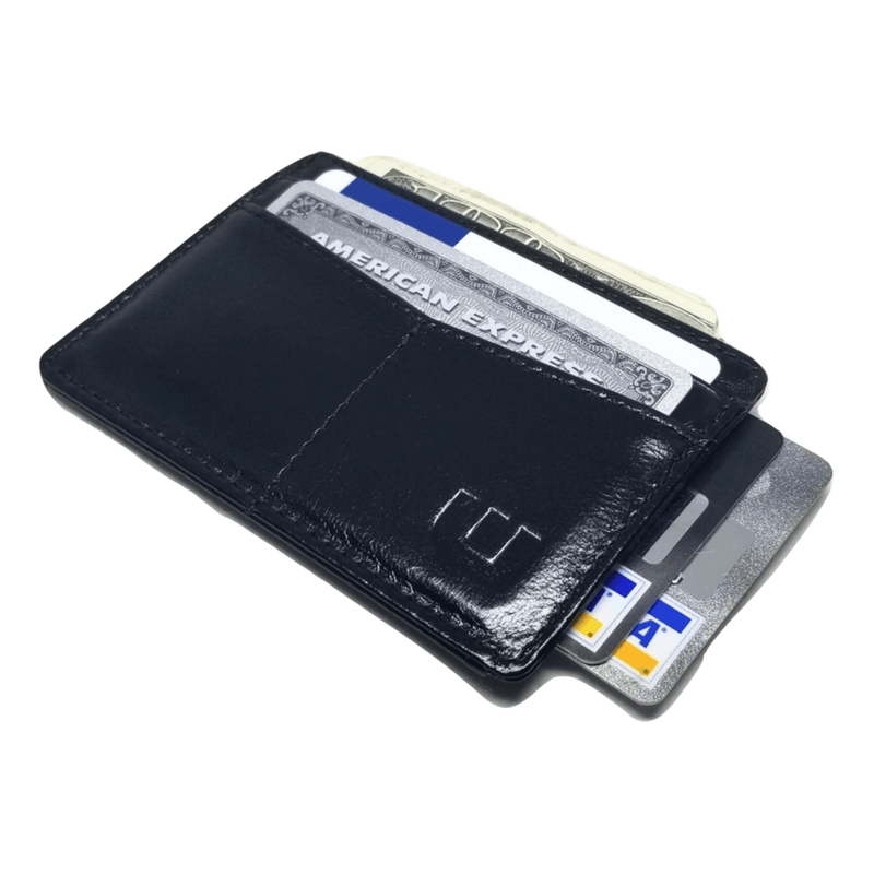 Rainbow of California Minimalist Front Credit Card Pocket Slim Wallet/Inside  Keyring Lanyard Attachable / V3 (Black) at  Men's Clothing store