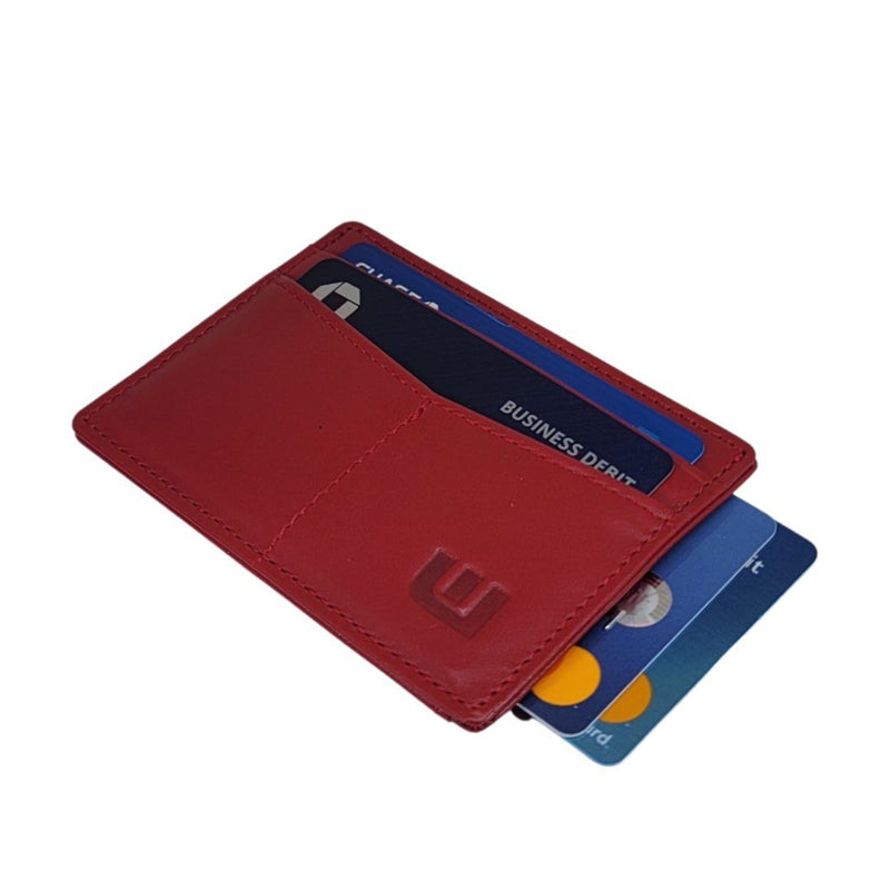 small card holder in red color 