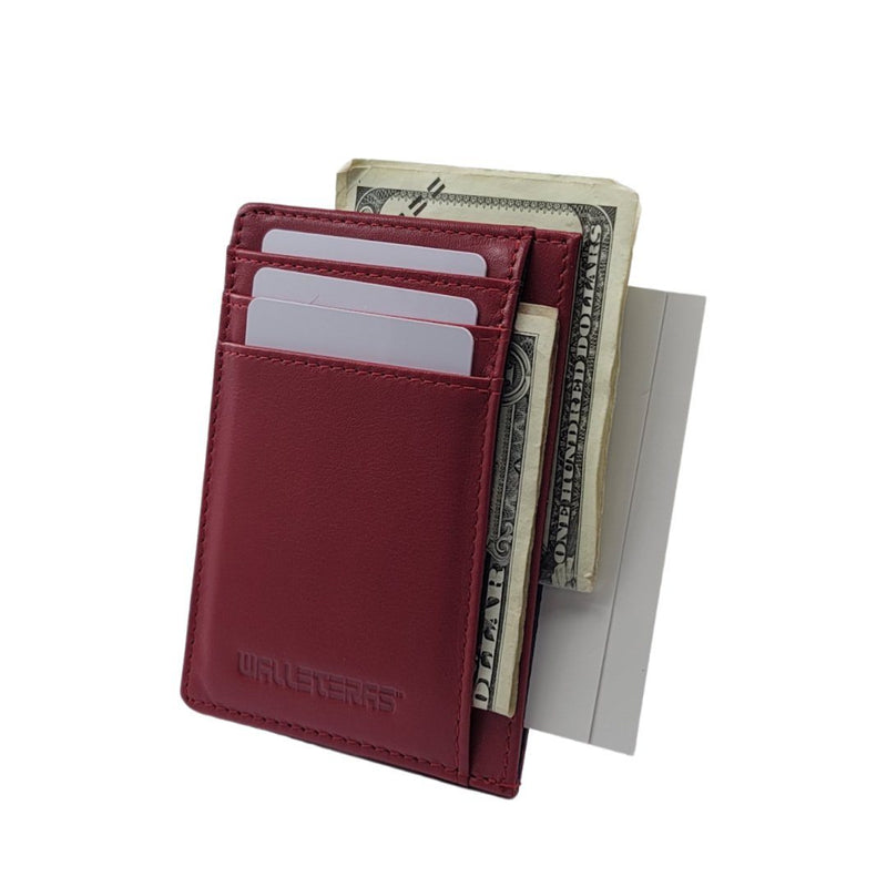 Red Leather Card Holder - DEC T
