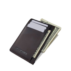 Leather Card Holder - Dark Brown