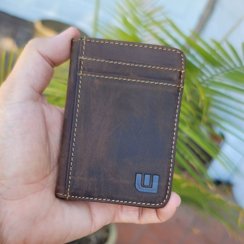RFID Front Pocket Leather Wallet - Heritage S Front Pocket Wallet WALLETERAS 