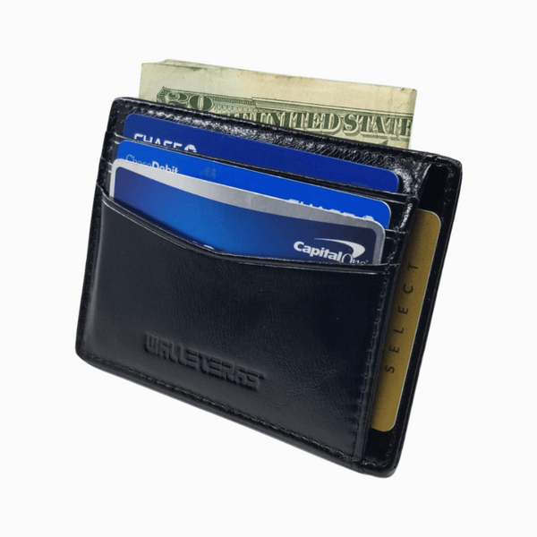 RFID Front Pocket Wallet and Card Holder - Otto RFID Credit Card Holder WALLETERAS Black 
