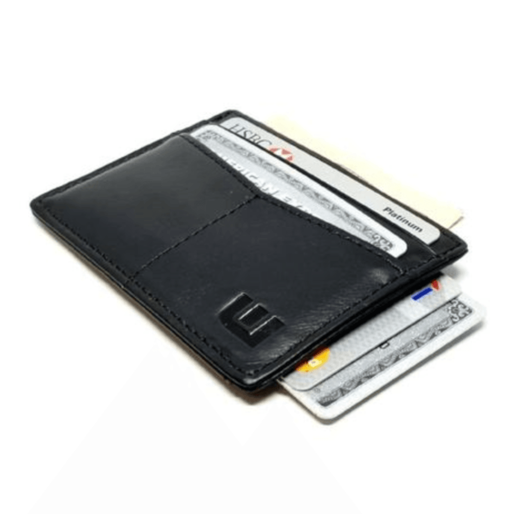 Slim Front Pocket Wallet - Leather RFID Blocking Credit Card Holder For Men & Women
