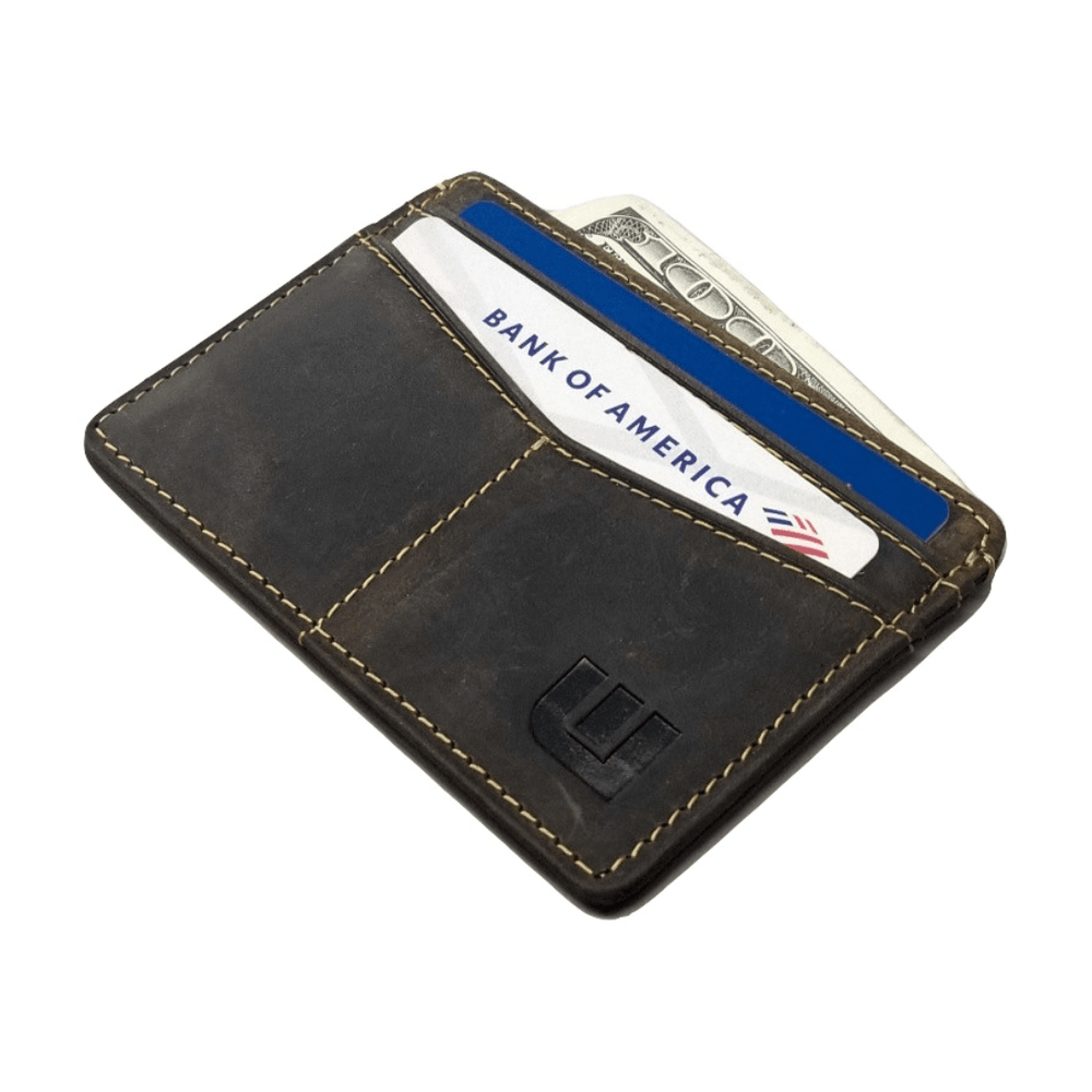 Minimalist ID Leather Wallet - Espresso H | WALLETERAS