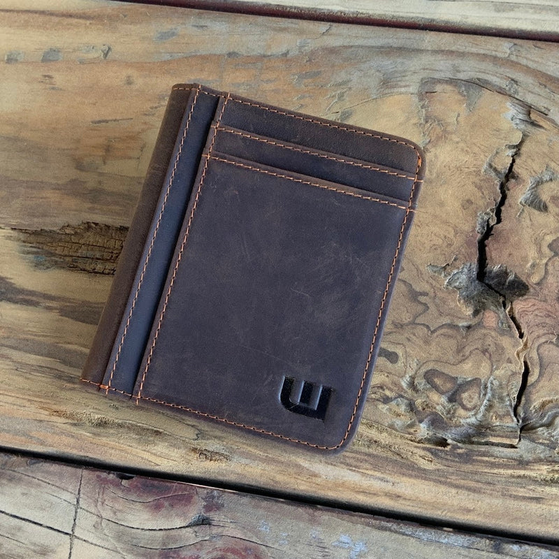 Classic Brown Leather Wallet For Men – Slim Bifold Wallet With RFID Protection