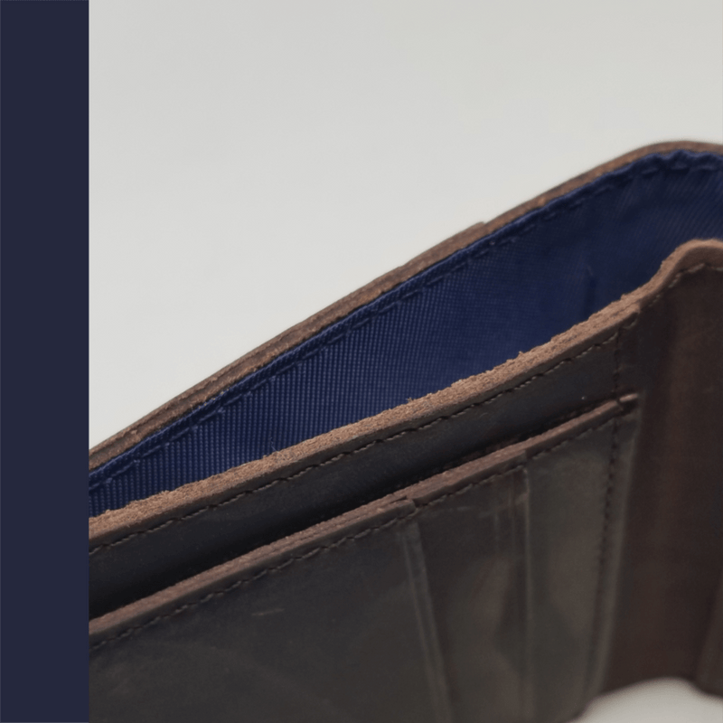 Bifold Leather Mini Wallet Vertical Style - N4E1 Bi-Fold wallet WALLETERAS 