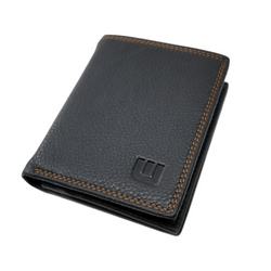 High Capacity / Vertical Style Bi Fold Leather Wallet Bi-Fold wallet WALLETERAS Black 