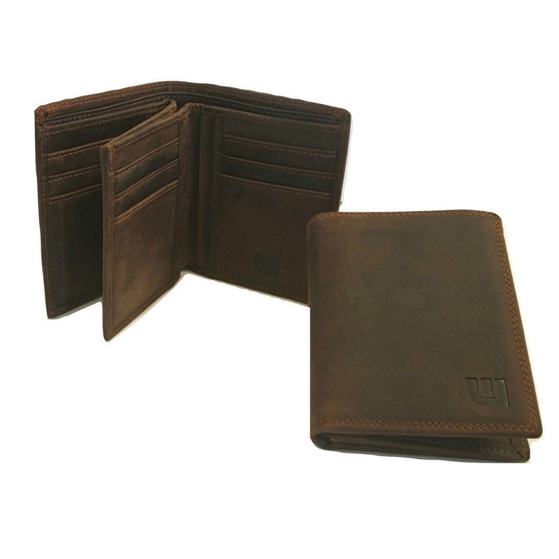 High Capacity / Vertical Style Bi Fold Leather Wallet Bi-Fold wallet WALLETERAS 