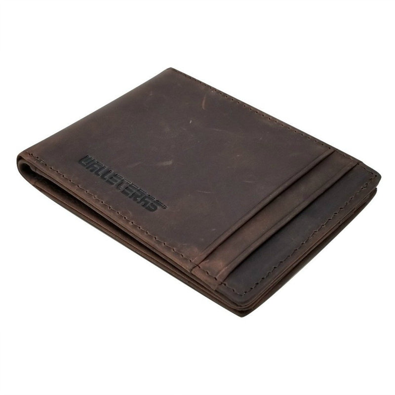 RFID High Capacity Bifold in Crazy Horse Leather / Dark Brown - Preferet RFID Blocking Bi-Fold wallet WALLETERAS 