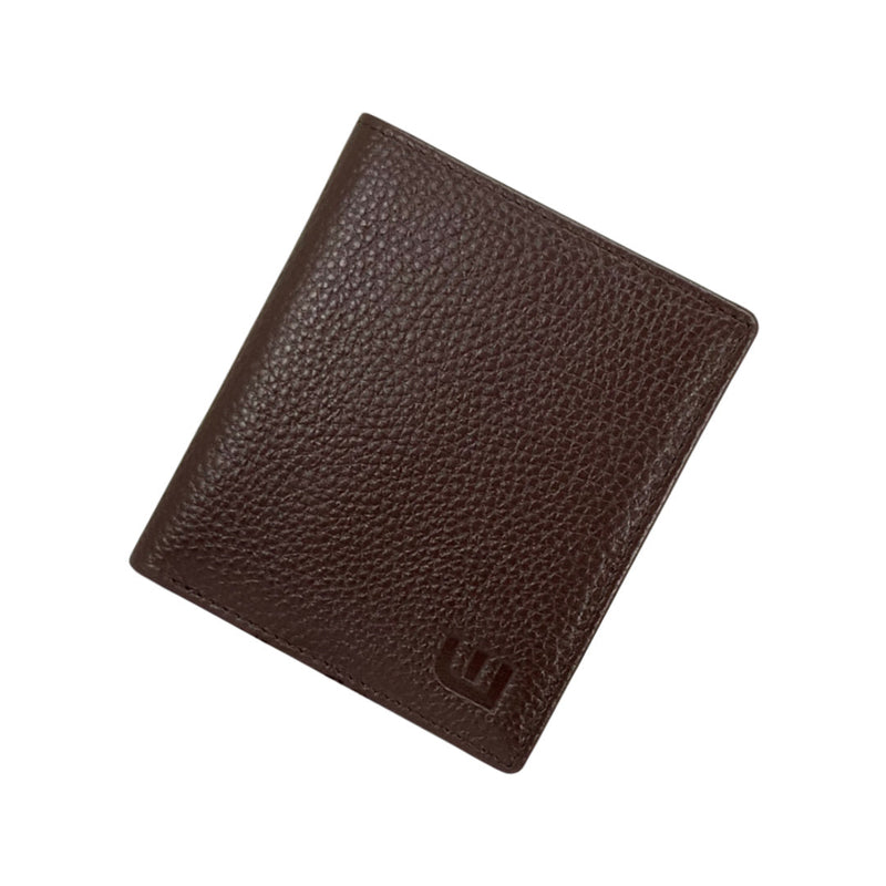 Brown Bifold Wallet for Men With ID Window and RFID Blocking