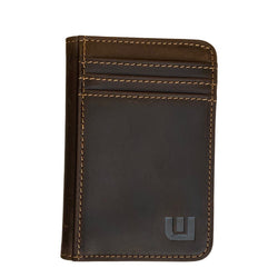 WALLETERAS Men's Wallet w/ 2 ID Windows - Heritage T2 Front Pocket Wallet WALLETERAS Coffee RFID 