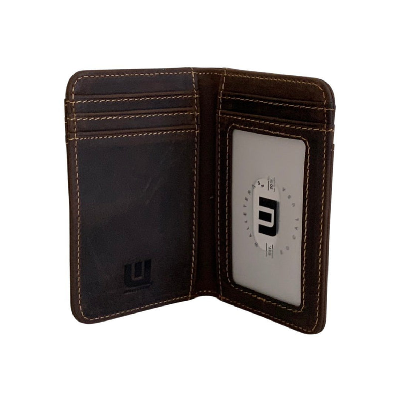 Front Pocket Leather Wallet w/ID - HT3 WALLETERAS 