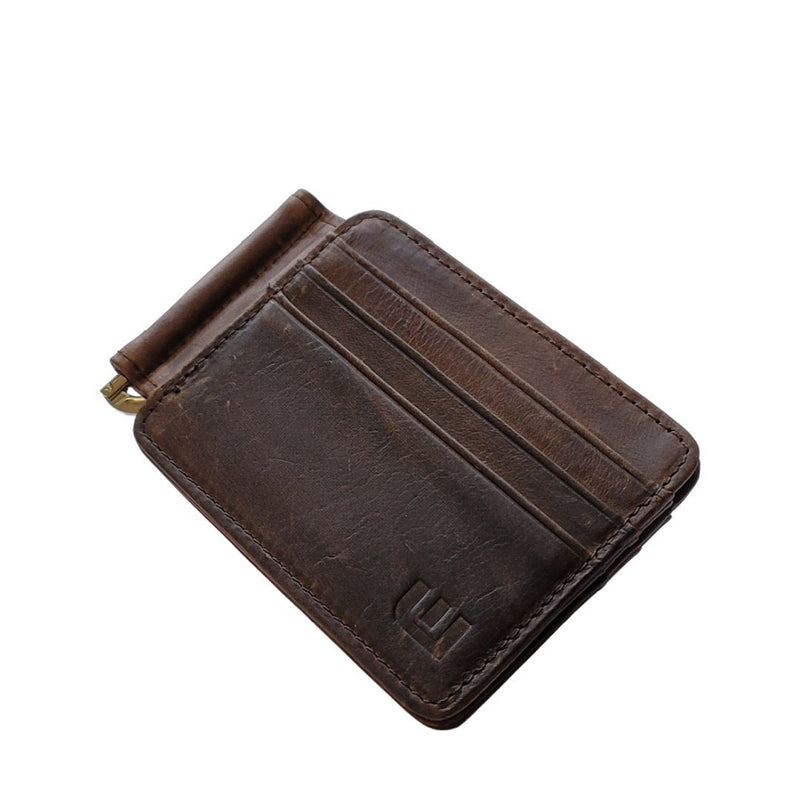 Front Pocket Wallet and Credit Card Holder with Money Clip - MC12 Money Clip WALLETERAS Coffee MC12 