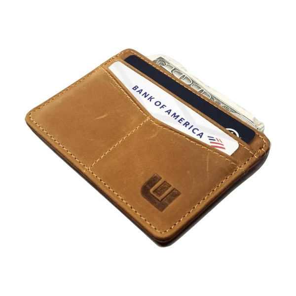 Minimalist ID Leather Wallet - Espresso H Credit Card Holders WALLETERAS 
