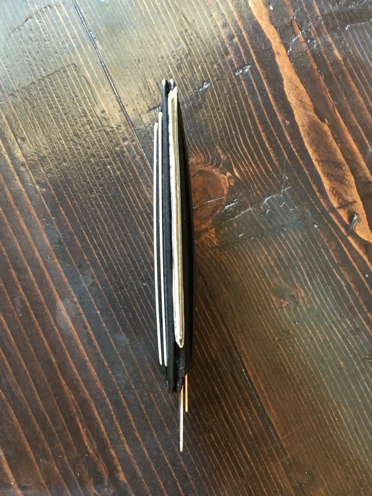 top view of thin card holder 