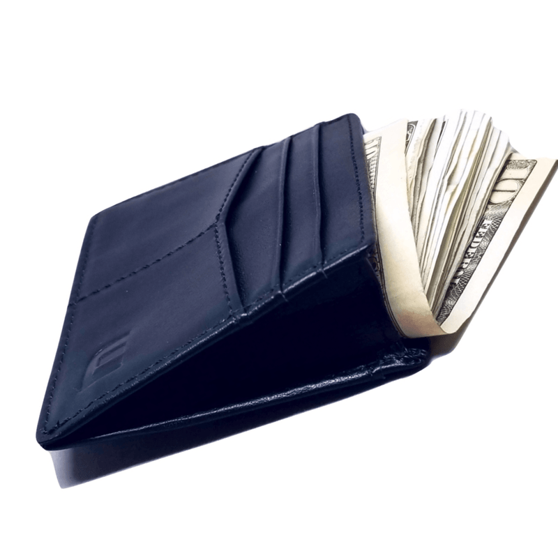 card holder with cash pocket black 