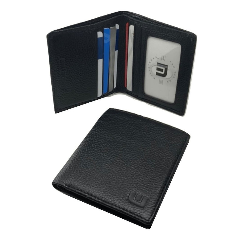 WALLETERAS - BiFold Vertical Style Wallet with RFID Blocking Bi-Fold wallet WALLETERAS Black 