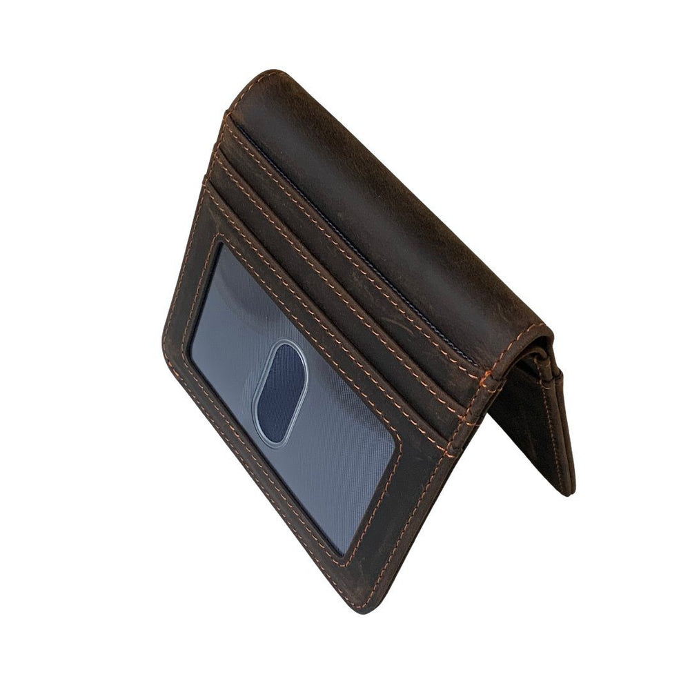 専用 WALLET BS HERITAGE TX1 Crazy Horse Leather Bifold | RFID Blocking & Dual ID